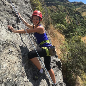 Climbing in the sun